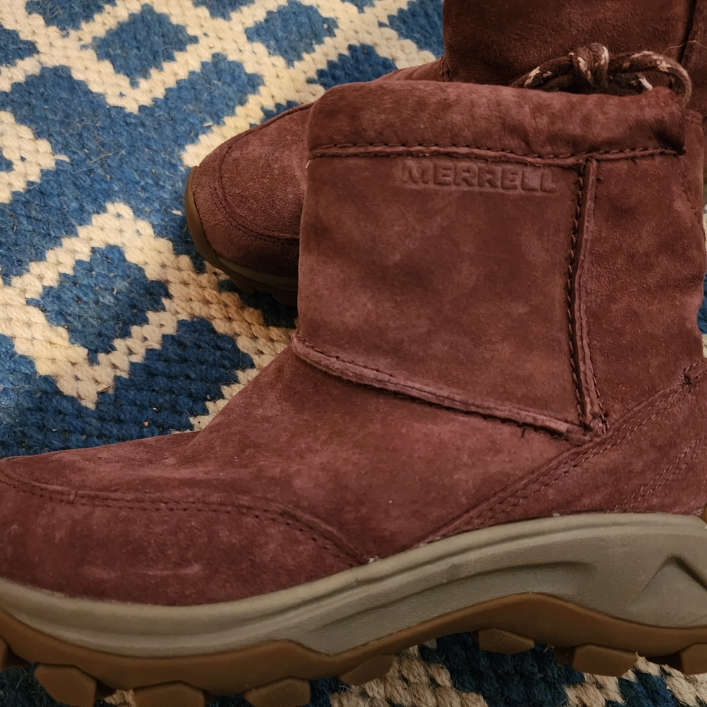 Merrell Burgundy Suede Ankle Boot
